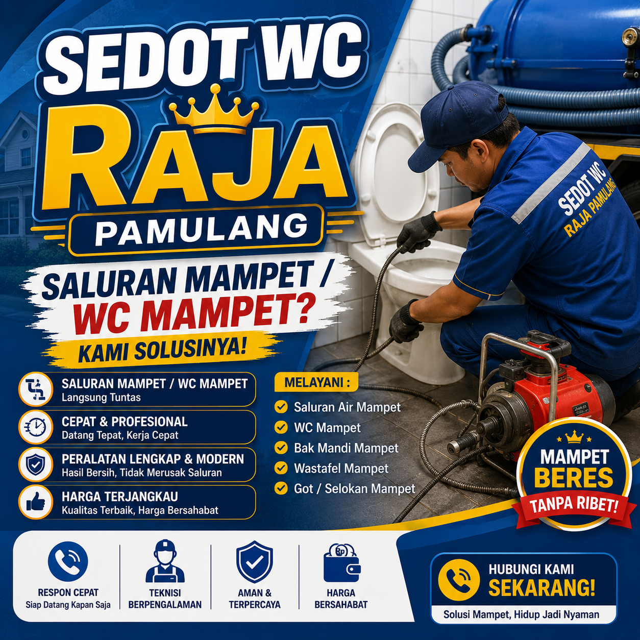 Saluran Mampet atau WC Mampet - Sedot WC Raja Pamulang