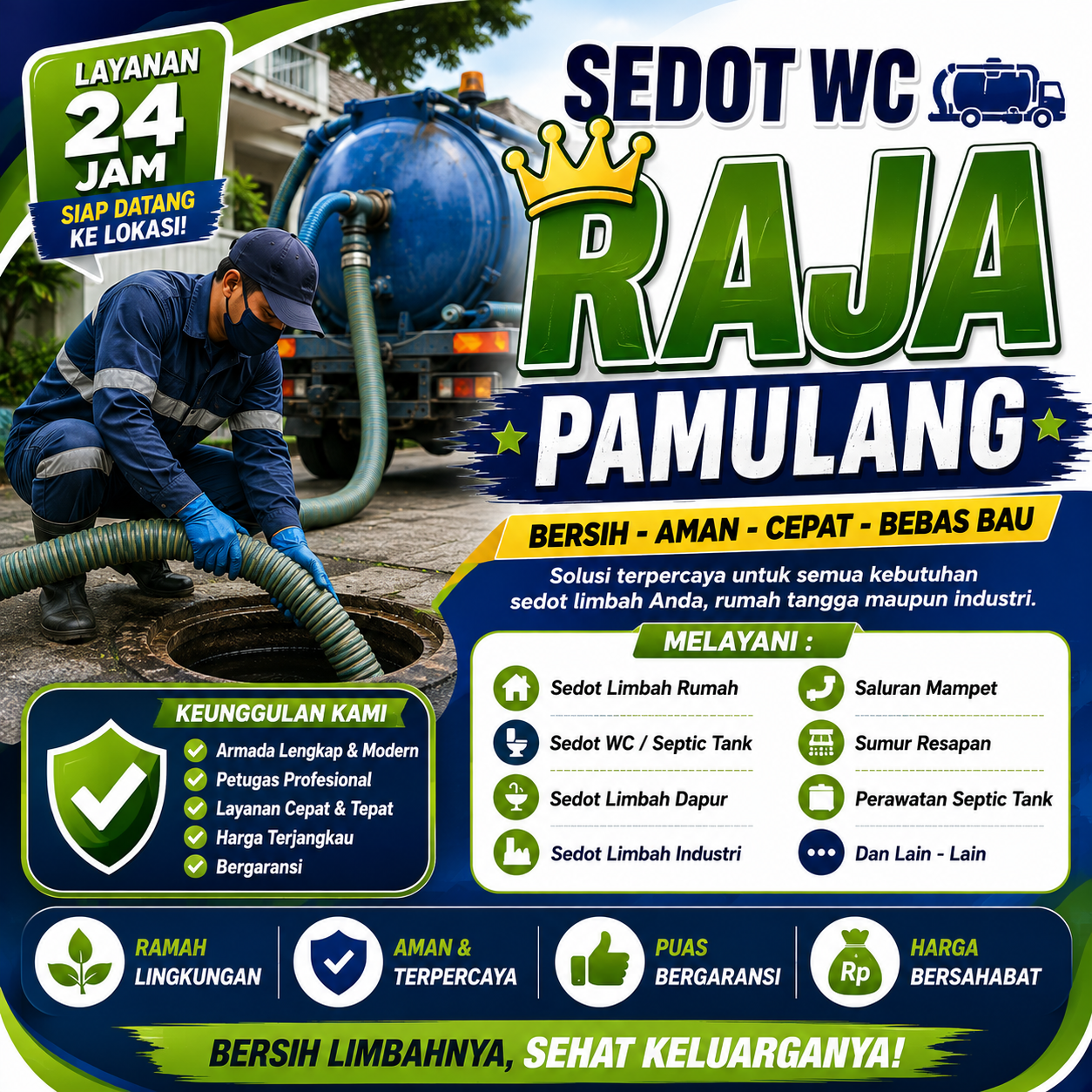 Sedot Limbah Rumah - Sedot WC Raja Pamulang